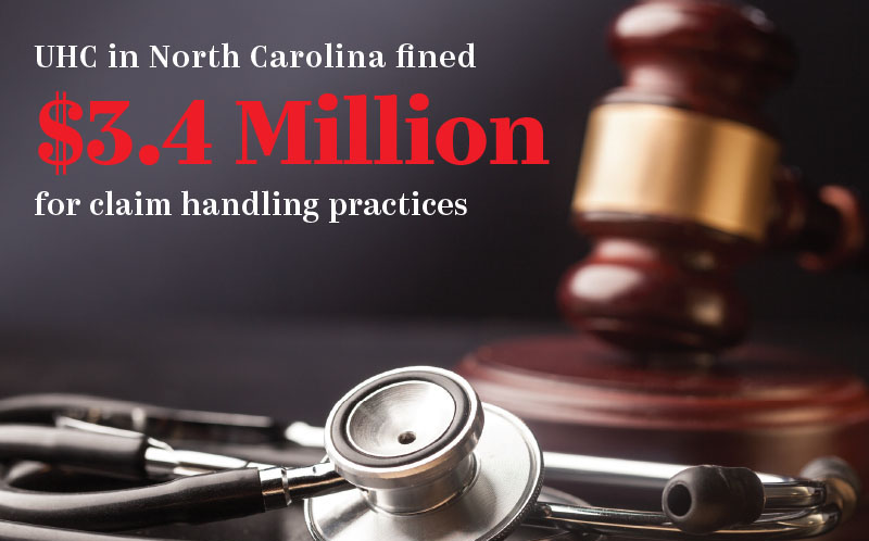 UHC in North Carolina Fined $3.4 Million for Claim Handling Practices